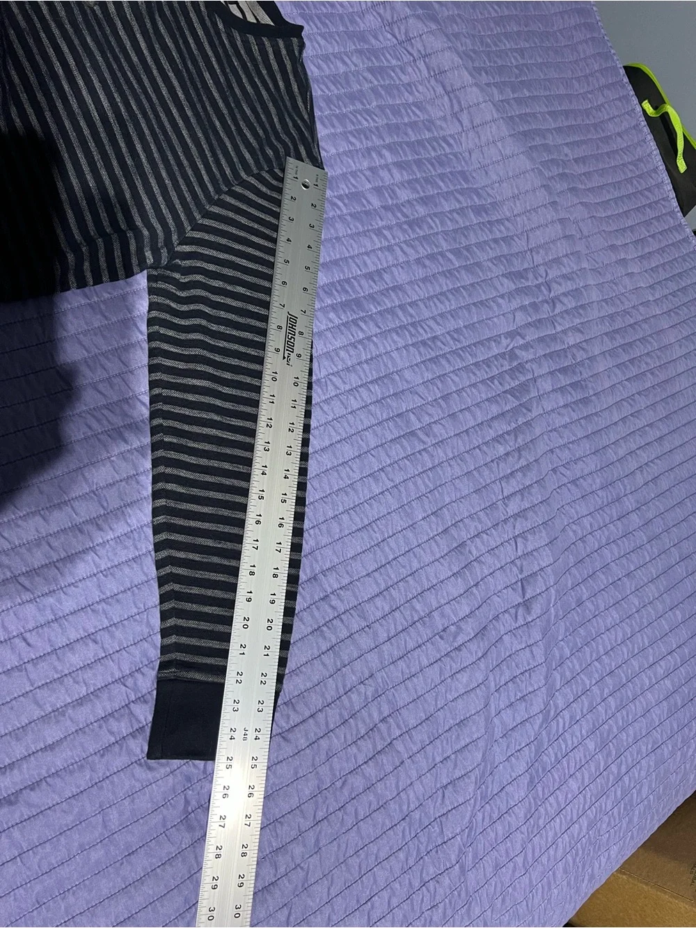Banana Republic Navy and Gray Striped Henley Long-Sleeve Shirt XL